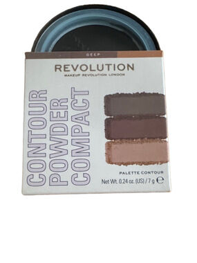 Revolution Deep Contour Powder Compact — Dark Brown, Mauve-Brown, Warm Tan